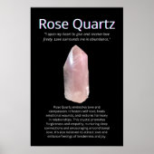 Rose Quarz Crystal Stone Bedeutung Poster (Vorne)