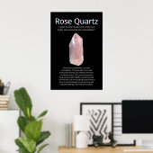 Rose Quarz Crystal Stone Bedeutung Poster (Heimbüro)