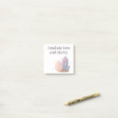 Rose Quarz & Fluoritkristall Affirmation Post-it Klebezettel (Auf Schreibtisch)