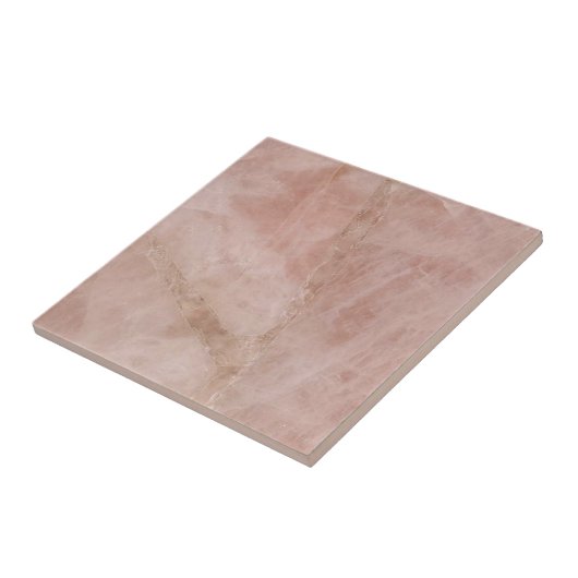 Rose Quarz Kristall Edelstein Rosa Marmor drucken Fliese (Seite)