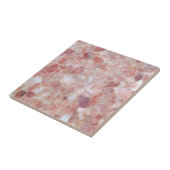 Rose Quarz Kristall Marmor Print Fliese (Seite)