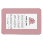 Rose Quarz Kristallbedeutung Schmucksignatur Magnet (Horizontal)