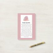 Rose Quarz Kristallbedeutung Schmucksignatur Post-it Klebezettel (Auf Schreibtisch)
