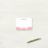 Rose Quarz Pink Wasserfarbenpeonys Post-it Klebezettel (Auf Schreibtisch)