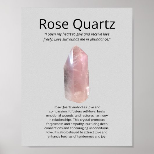 Rose Quarz Poster (Vorne)