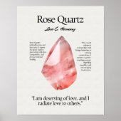 Rose Quarz Steinmetall Poster (Vorne)