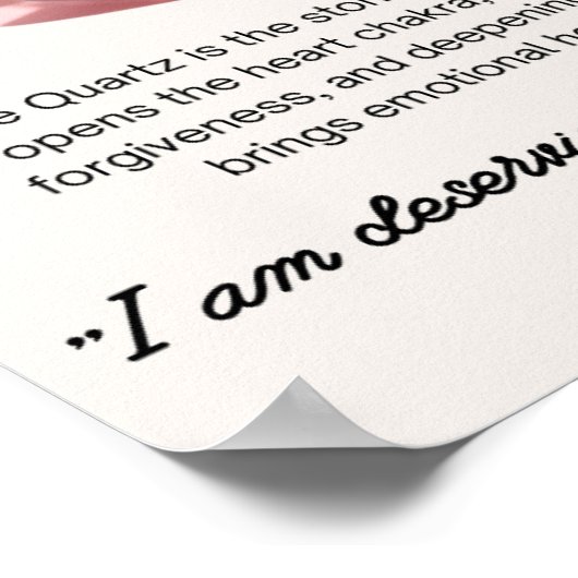 Rose Quarz Stone Poster (Ecke)