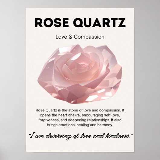 Rose Quarz Stone Poster (Vorne)