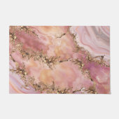 Rose Quarz und Pastellrosa Marmor Fußmatte (Vorderseite)