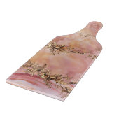 Rose Quarz und Pastellrosa Marmor Schneidebrett (Ecke)