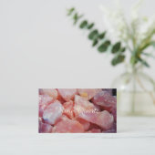 Rose Quarz Visitenkarten Visitenkarte (Stehend Vorderseite)