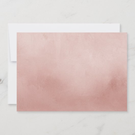 Rose Quarz Wasserfarben Kristalle Foto Abschluss Ankündigung (Rückseite)