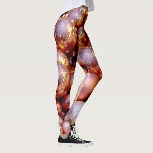 Rose Quarz Weihnachten Leggings (Rechts)