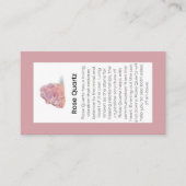 Rose Quarzkristalle Schmuckkarte Visitenkarte (Vorderseite)