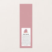 Rose Quarzkristalle Schmuckkarte Visitenkarten (Außenseite Aufgefaltet)