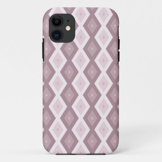 Rose Quarzrosa Rautenmuster Case-Mate iPhone Hülle (Rückseite)