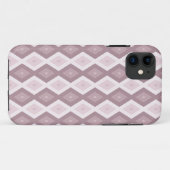 Rose Quarzrosa Rautenmuster Case-Mate iPhone Hülle (Rückseite (Horizontal))