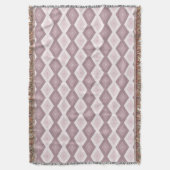 Rose Quarzrosa Rautenmuster Decke (Vorderseite Vertikal)