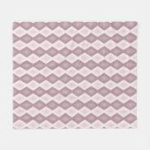 Rose Quarzrosa Rautenmuster Fleecedecke (Vorderseite (Horizontal))