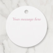 Rose Quarzrosa Rautenmuster Geschenkanhänger (Rückseite)