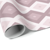 Rose Quarzrosa Rautenmuster Geschenkpapier (Rolleneckpunkt)