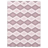 Rose Quarzrosa Rautenmuster Klemmbrett (Rückseite)