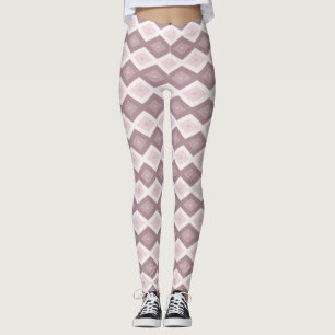 Rose Quarzrosa Rautenmuster Leggings