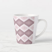 Rose Quarzrosa Rautenmuster Milchtasse (Rechts)