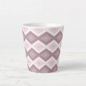 Rose Quarzrosa Rautenmuster Milchtasse (Vorderseite)