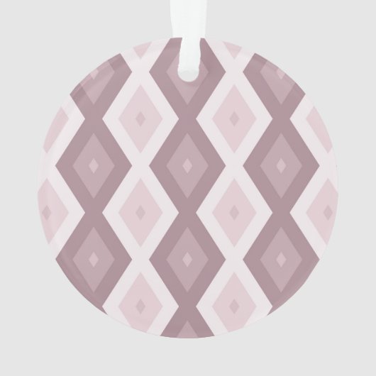 Rose Quarzrosa Rautenmuster Ornament (Rückseite)