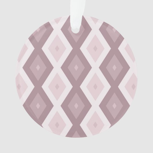 Rose Quarzrosa Rautenmuster Ornament (Vorderseite)