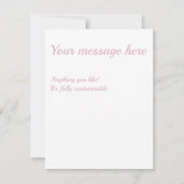 Rose Quarzrosa Rautenmuster RSVP Karte (Rückseite)