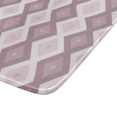 Rose Quarzrosa Rautenmuster Schneidebrett (Ecke)