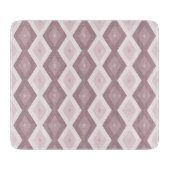 Rose Quarzrosa Rautenmuster Schneidebrett (Vorderseite)