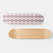 Rose Quarzrosa Rautenmuster Skateboard (Horizontal)