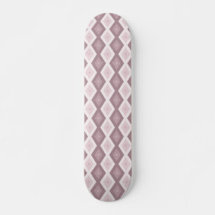 Rose Quarzrosa Rautenmuster Skateboard