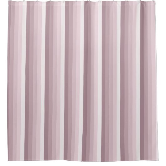 Rose Quarzschattenstreifen Duschvorhang (Vorderseite)