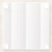 Rose Quarzschattenstreifen Glasuntersetzer (Rückseite)