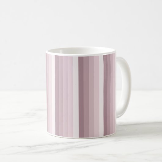 Rose Quarzschattenstreifen Kaffeetasse (VorderseiteRechts)