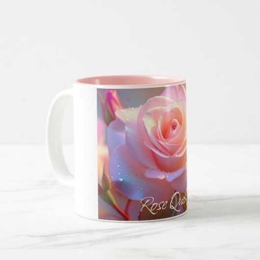 Rose Queen (iridescent edition) Zweifarbige Tasse (Vorderseite Links)