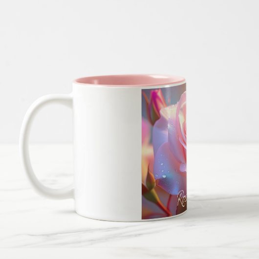 Rose Queen (iridescent edition) Zweifarbige Tasse (Links)