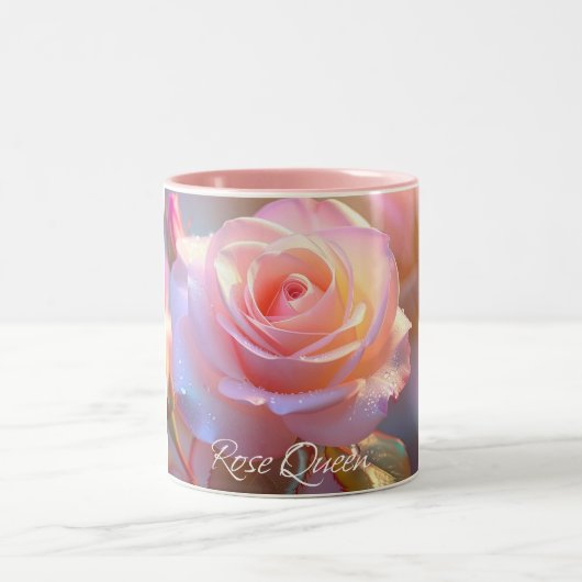 Rose Queen (iridescent edition) Zweifarbige Tasse (Mittel)