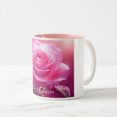 Rose Queen (pink magenta edition) Zweifarbige Tasse (VorderseiteRechts)