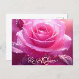 Rose Queen (rosa Auflage) Postkarte