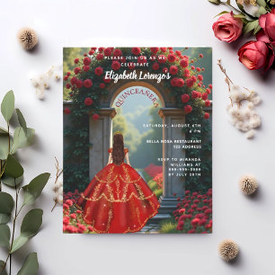 Rose Quinceanera Einladung
