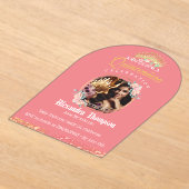 Rose Quinceañera Feier Akryllische Einladung (Ablage )