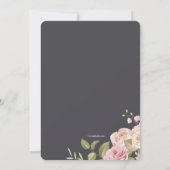 Rose Quinceñera Einladung (Rückseite)