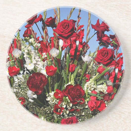 Rose-r-rot Getränkeuntersetzer (Vorne)