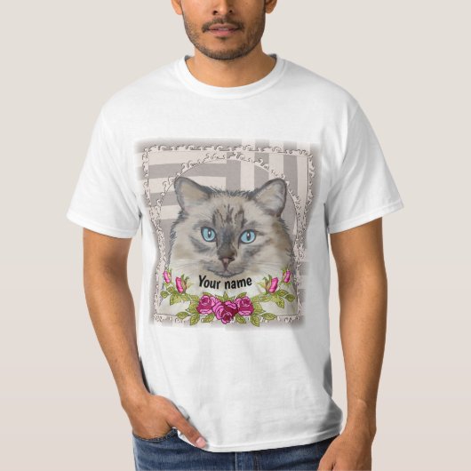 Rose Ragdoll Cat T - Shirt (Vorderseite)