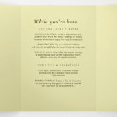 Rose-Rahmen - Mongram, Celestial Yellow Wedding Dreifach-gefaltete Programmkarte (Innenseite Mitte)